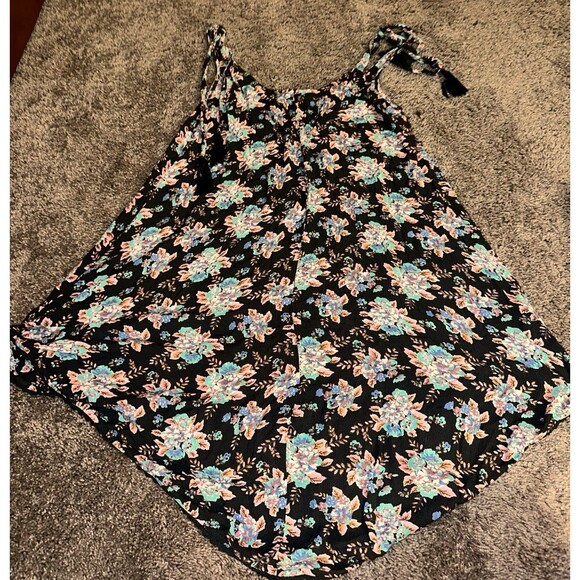 Volcom grey floral dress - Picture 1 of 6